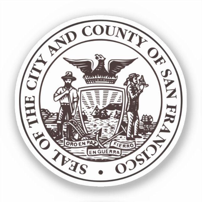 Sticker Sceau de San Francisco, Californie (Recto)