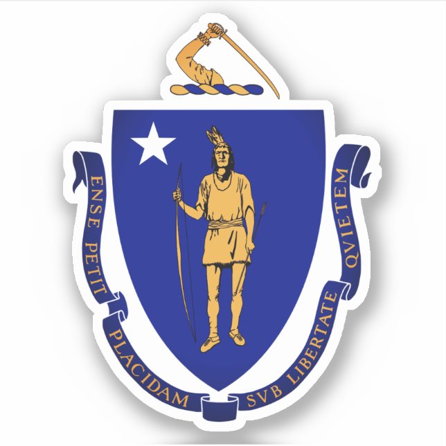 Sticker Sceau d'État du Massachusetts (Devant)