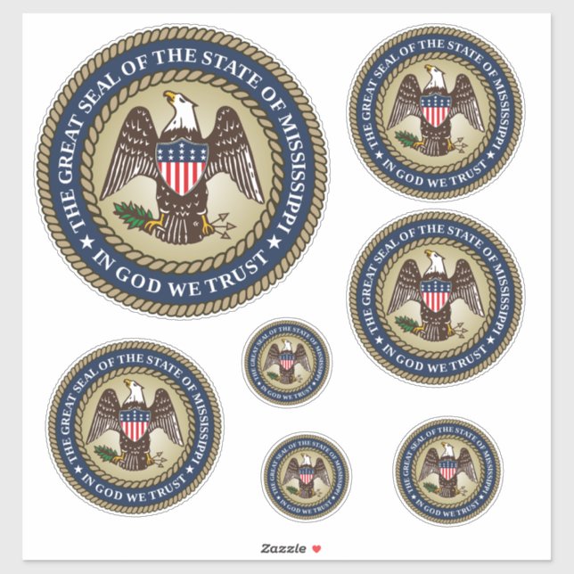 Sticker Sceau du Mississippi (Feuille)