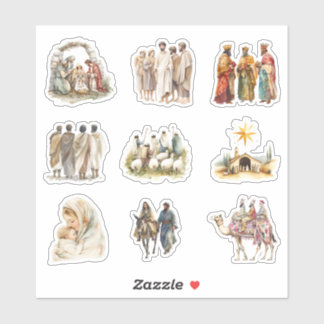Sticker Scène de la Nativité de Noël Jésus