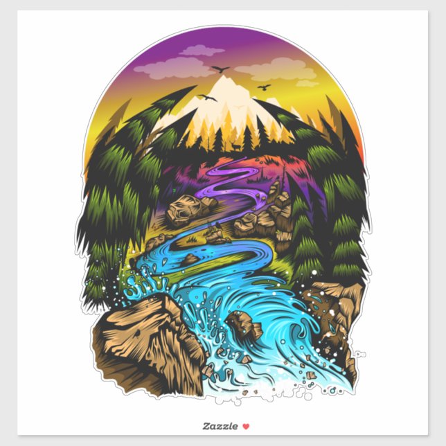 Sticker Scène extérieure (Feuille)