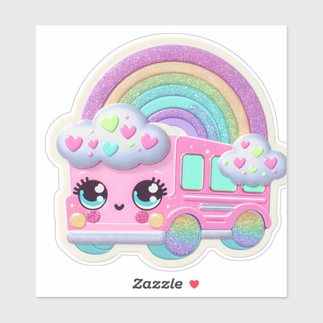 Sticker School Bus (Feuille)