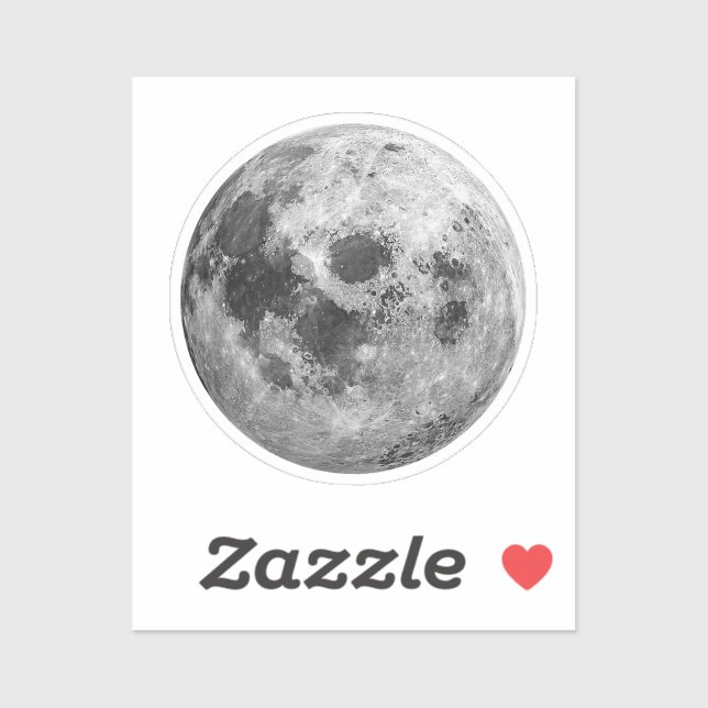 Sticker Science de l'astronomie spatiale de la Pleine lune (Feuille)