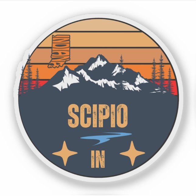 Sticker Scipio, Indiana (Devant)