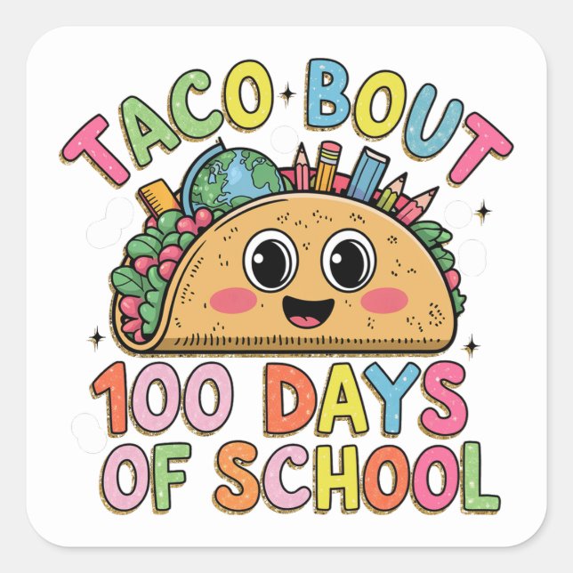 Sticker scolaire du 100e jour (Devant)