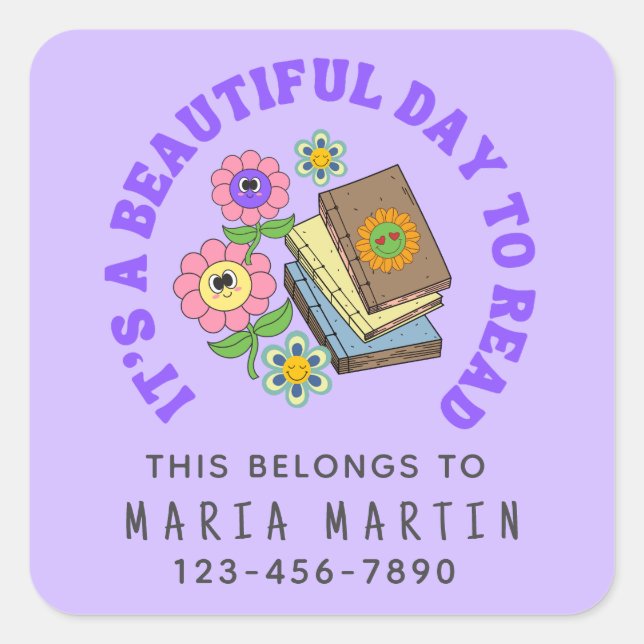 Sticker Scolaire Lecture Nom Cela Appartient Au Té (Devant)