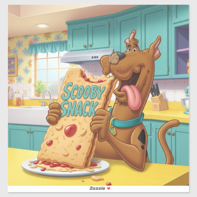 Sticker Scooby-Doo Joyeux et son énorme collation Scooby (Feuille)