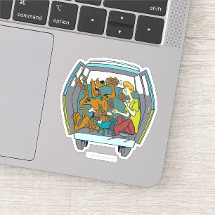 Sticker Scooby Doo & Shaggy Dans La Machine Mystérieuse