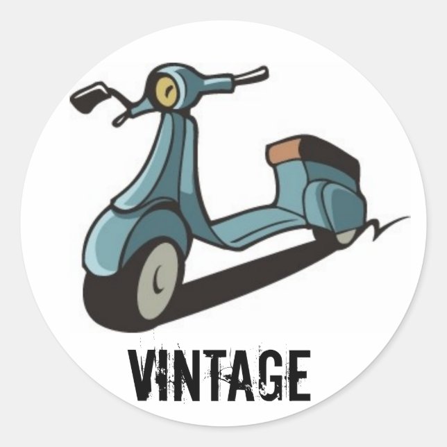 STICKER SCOOTER vintage (Devant)