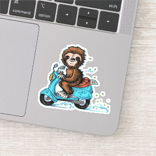 Sticker Scootin' Sloth Moped