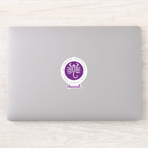 Sticker Scorpio Zodiac Star Signes Traits pourpre