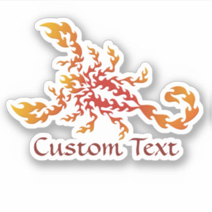 Sticker Scorpion flamant