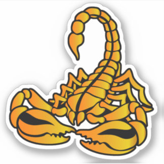 Sticker Scorpion Jaune, Style Art Tribal