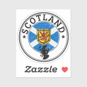Sticker Scotland Sticker Rond Drapeau Pour Livre O