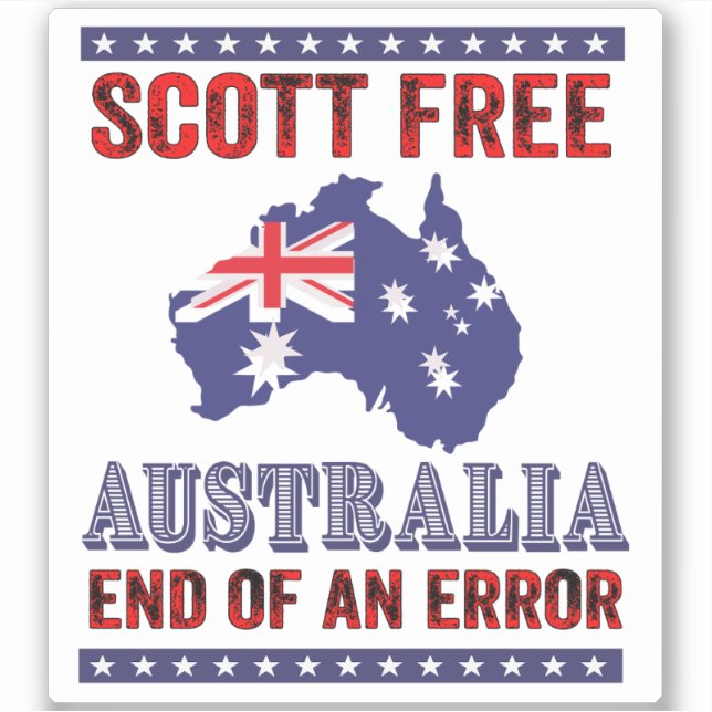 Sticker Scott Free Australie Fin d'une erreur (Devant)