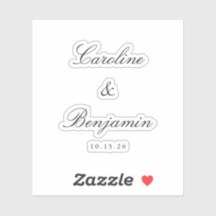 Sticker Script Classique élégant Mariage élégant Personnal