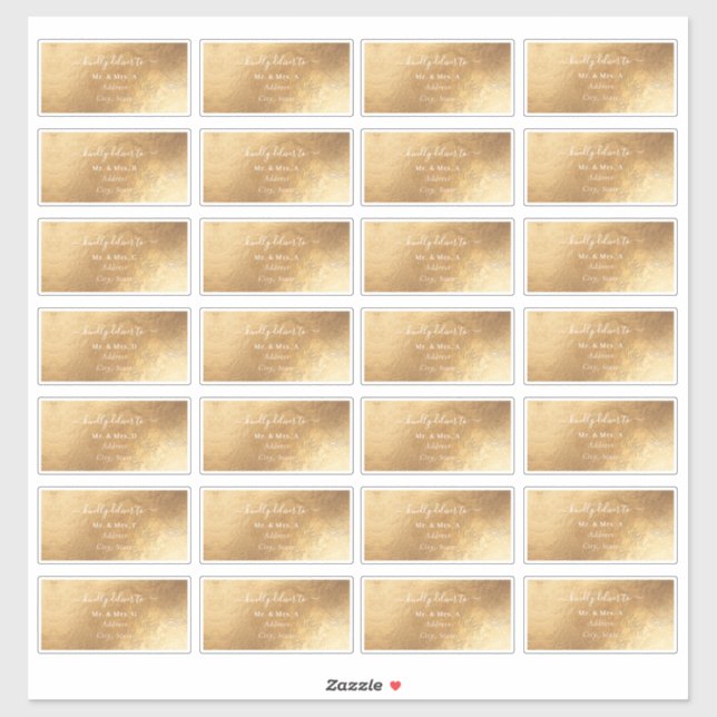 Sticker Script de calligraphie do-it-yourself adresse du c (Feuille)