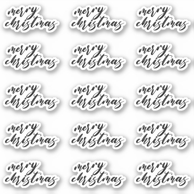 Sticker Script de Joyeux Noël Decoration de Courrier Cadea (Devant)