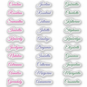Sticker Script de nom d'élève personnalisé pour l'école