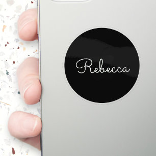 Sticker Script modifiable cool Rétro-moderne Transparent