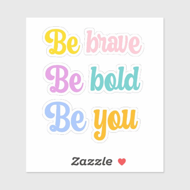 Sticker Script Rainbow inspirant (Feuille)