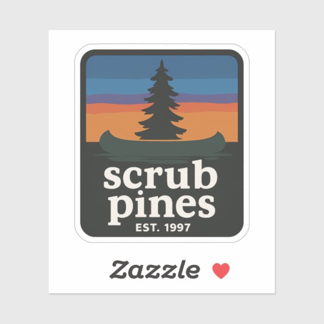 Sticker Scrubpines collant de coucher de soleil (Feuille)