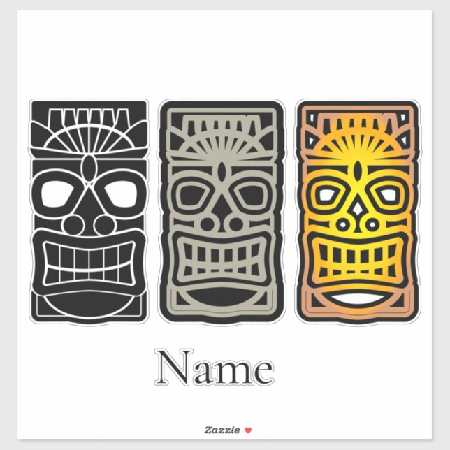 Sticker Sculptures Triple Tiki Thunder_Cove (Feuille)