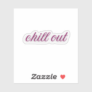 Sticker Se détendre Drôle Relax Violet Cursive
