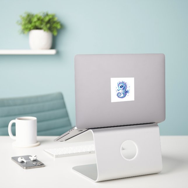 Sticker Seahorse (Ordinateur portable sur le bureau)