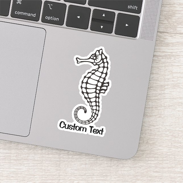 Sticker Seahorse Black (Détail)