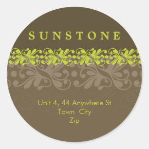 STICKER SEAL :: patterned sunstone 1