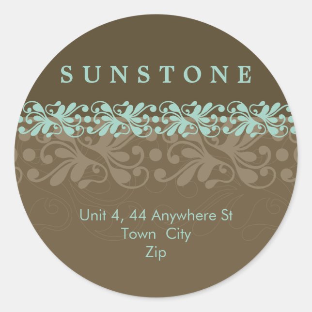 STICKER SEAL :: patterned sunstone 6 (Front)