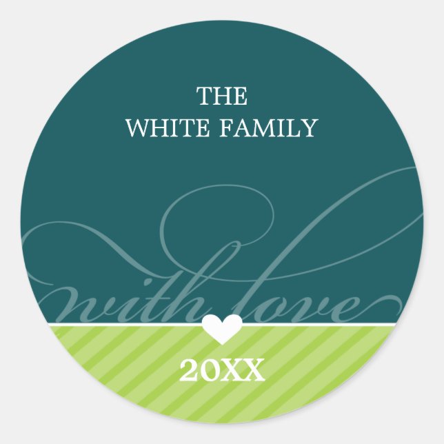 STICKER SEAL - WITH LOVE :: lovely type 4 (Front)