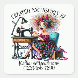 Sticker Seamstress à coudre mignon