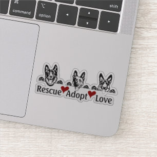 Sticker Secourir Adopter l'amour   Vinyle personnalisé