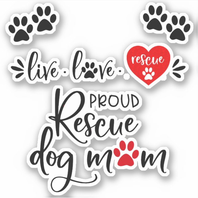 Sticker Secourt de chien Pack 2 Quatre individus (Devant)