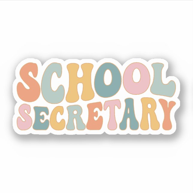 Sticker Secrétaire d'école super adjointe administrative (Devant)