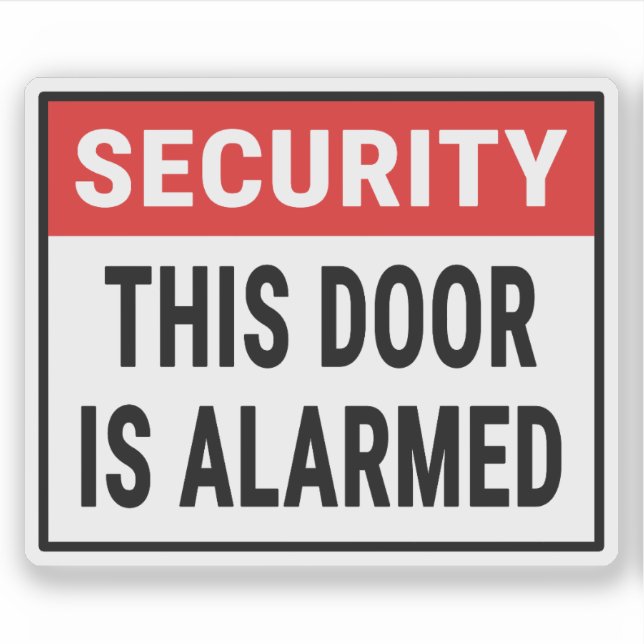 Sticker Sécurité Cette Porte Est Alarmée (Devant)