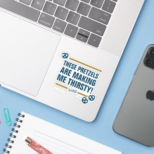 Sticker Seinfeld   Graphique de typographie "Ces Pretzels"