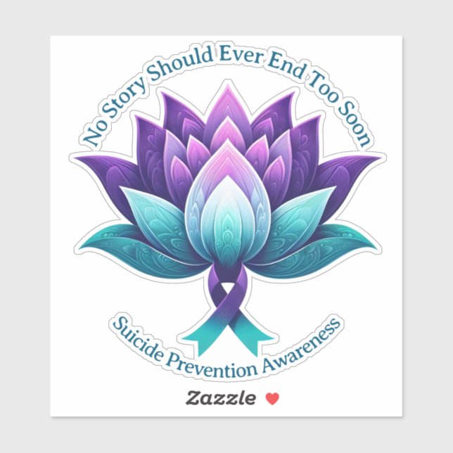 Sticker Sensibilisation à la prévention du suicide Ribbon  (Feuille)