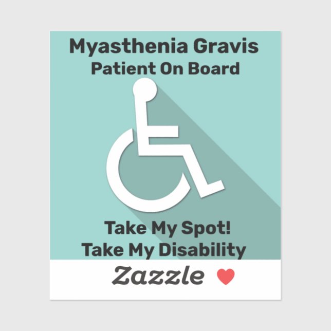 Sticker Sensibilisation à Myasthenia Gravis (Feuille)