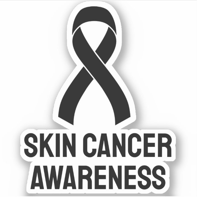 Sticker Sensibilisation au cancer de la peau Ruban noir (Devant)