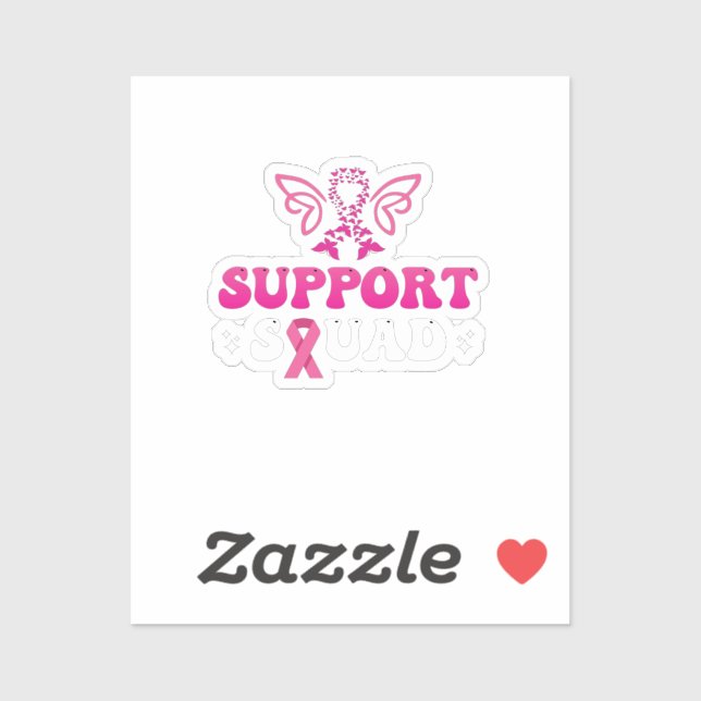 Sticker sensibilisation au cancer du sein de l'équipe de s (Feuille)