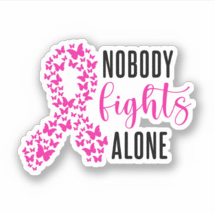 Sticker Sensibilisation au cancer du sein, personne ne com