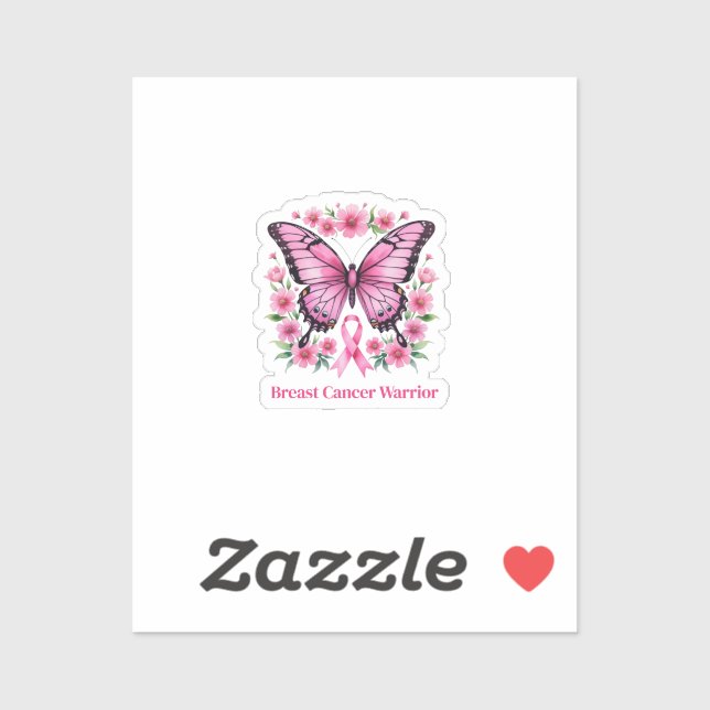 Sticker Sensibilisation personnalisée au cancer du sein ro (Feuille)