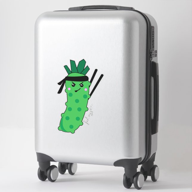 Sticker Sentez ma douleur Kawaii Wasabi Citation de nourri (Sur valise)