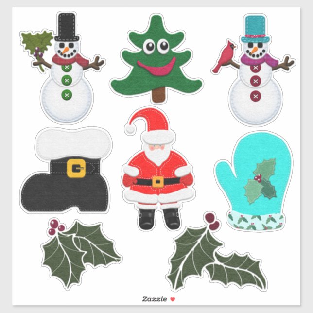 Sticker Senti Look Noël Cuties Ornements Style (Feuille)
