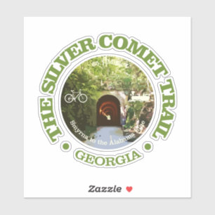 Sticker Sentier de la comète argentée (cyclisme c)