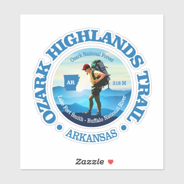 Sticker Sentier des Hautes-Terres d'Ozark (C) (Feuille)