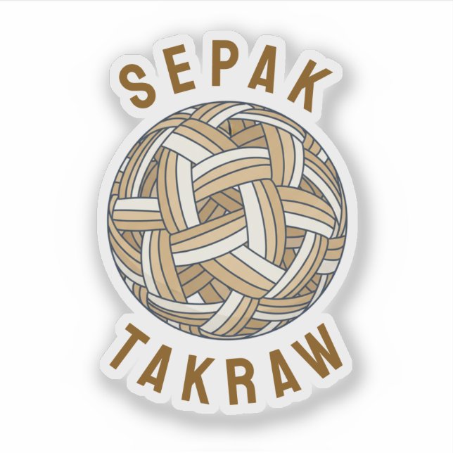 Sticker Sepak Takraw Woven Ball (Devant)